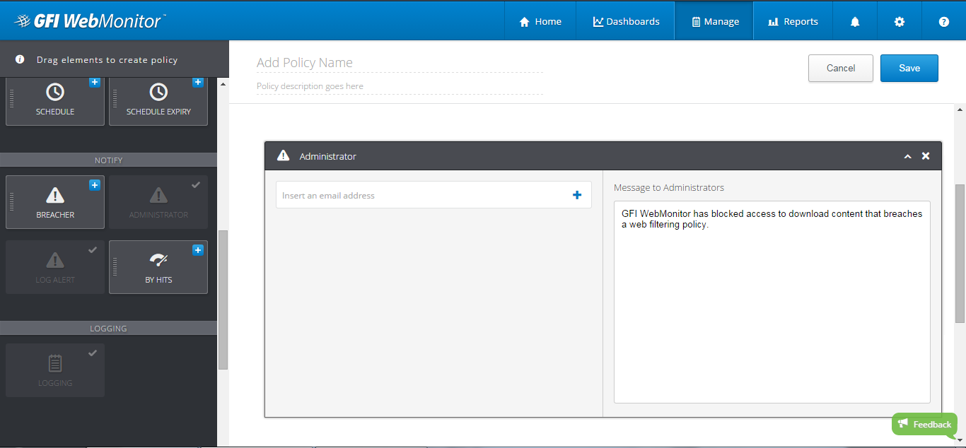 Action-based alerts